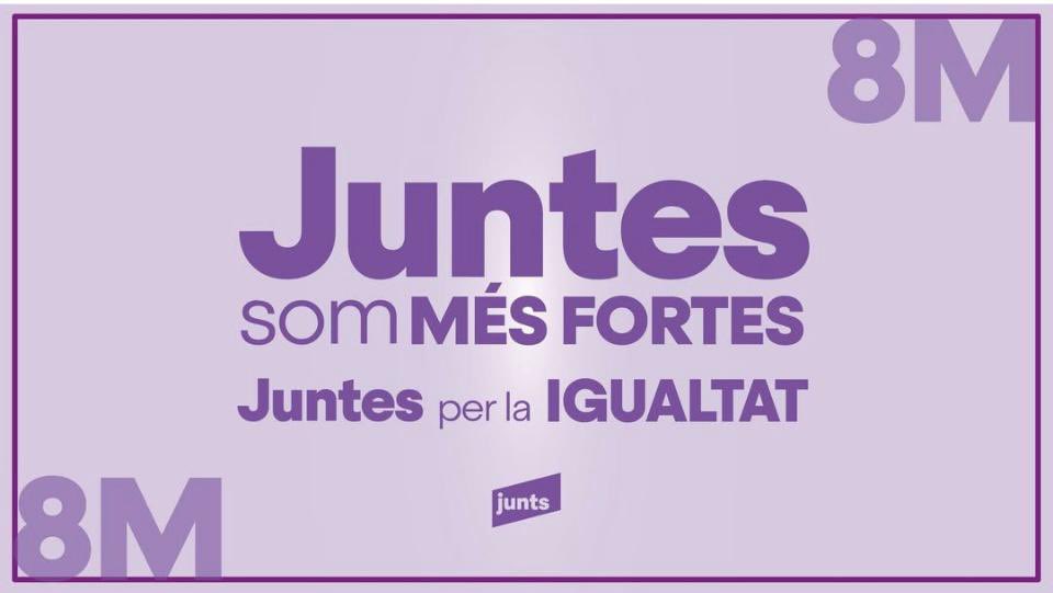 💟 Avui, i cada dia, lluitem per una societat més justa, més digna, més igualitària. Avui i sempre💜

💜 Juntes som MÉS FORTES! Juntes per la IGUALTAT💟

#8MJuntes