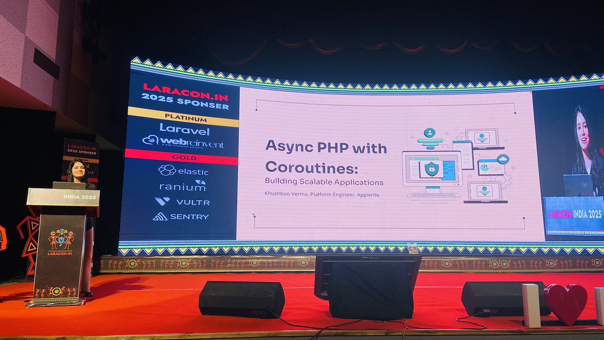 LaraconIN (@laraconin) on Twitter photo Khushboo Verma (<a href="/khushbooverma_/">Khushboo Verma</a>) is on the stage for her talk on the topic “Async PHP with Coroutines: Building Scalable Applications”. #LaraconIN2025. #Laravel #LaraconIN #Laracon
YOU CAN ASK YOUR QUESTIONS IN COMMENTS. Khushboo Verma (<a href="/khushbooverma_/">Khushboo Verma</a>) is on the stage for her talk on the topic “Async PHP with Coroutines: Building Scalable Applications”. #LaraconIN2025. #Laravel #LaraconIN #Laracon
YOU CAN ASK YOUR QUESTIONS IN COMMENTS.