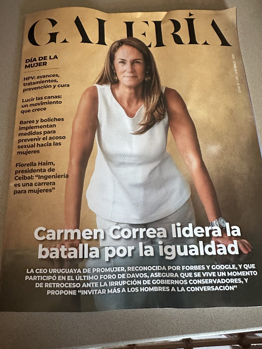 Carmensangui's tweet image. ¡Qué orgullo para Uruguay que @carmen_correaPM lidere una organización que tanto hace en LA por y para las mujeres!

Hoy 8M -en un contexto regional y mundial complejo- visibilizar quienes están moviendo la aguja es fundamental.

Súper recomendable nota @Manefior @galeriarevista