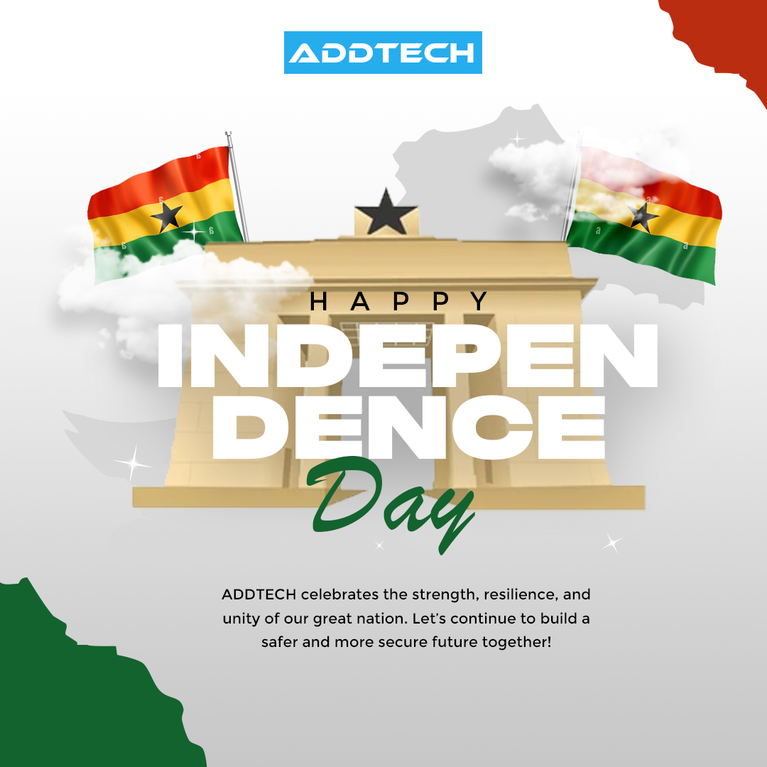 AddtechLimited's tweet image. Happy Independence Day, Ghana! 🎉
Celebrating the strength, unity, and resilience of our great nation. Let’s build a safer and brighter future together!

#GhanaAt68 #IndependenceDay #ADDTECH #SecuringTheFuture