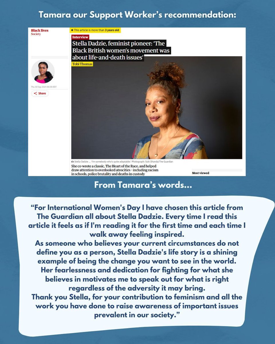 Happy #InternationalWomen'sDay 💙

Link to the Guaridan's article here: buff.ly/ETYyxk7