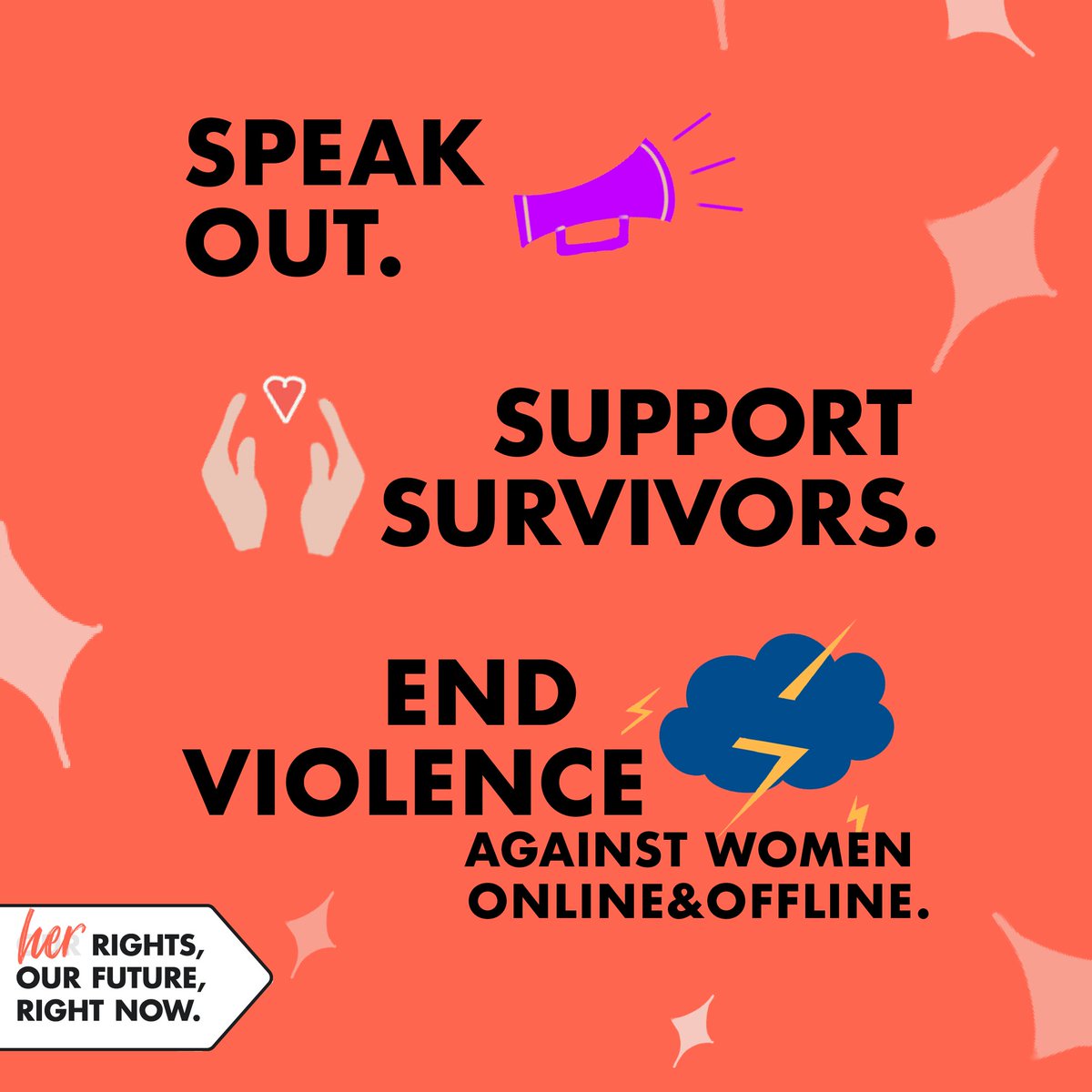 #InternationalWomensDay is a moment to celebrate the women &amp; girls 👩🏽‍🤝‍👩🏼 whose activism has reshaped our world. From ending violence 🚫🟣 to defending bodily autonomy ✊, their fight is our shared future.

We must listen 👂, support 🤝 &amp; act 🔥 for #HerRightsOurFuture, right now.