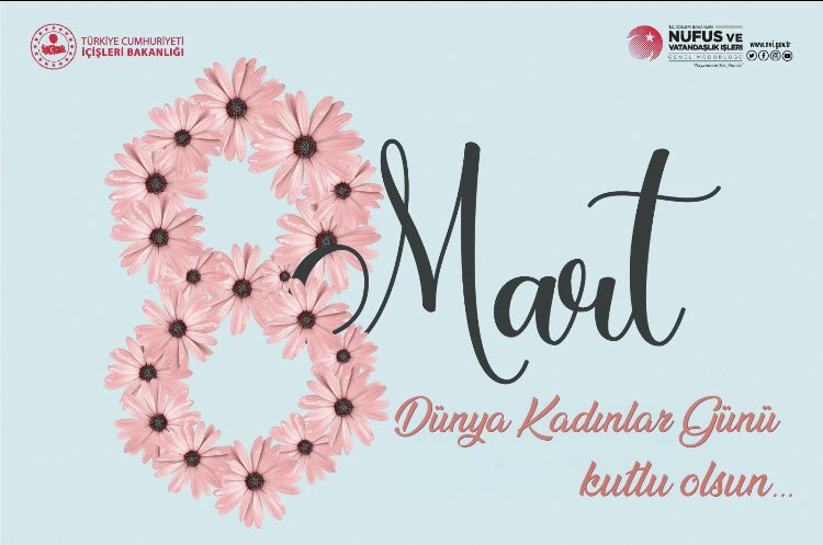 #8MartDünyaKadınlarGünü  kutlu olsun.
#HayatınızınHerAnında