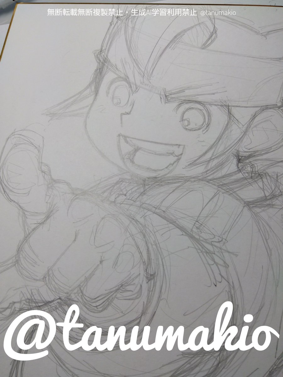 Jケット6での色紙作業画像まとめ①
はじめの下絵は消して全部描き直した後、顔のバランス調整をしています。 