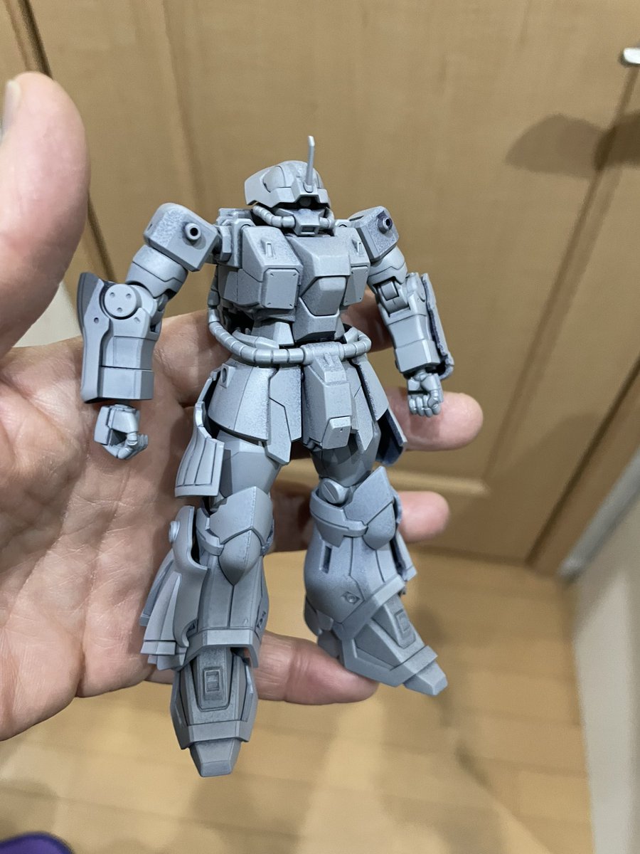 kt5656's tweet image. 【WIP】HGイフリートナハト
今回は表面処理に自信が無く、いつもはやらないサフを吹いてみた
案の定肩のイボイボは処理甘くやり直し

#イフリートナハト
#ガンプラ