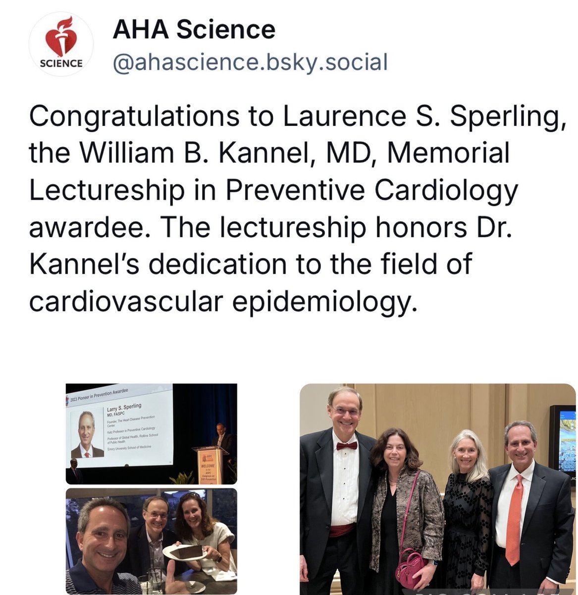 Roger Blumenthal (@rblument1) on Twitter photo What a great honor for my close friend & distinguished colleague - the X-less Dr. Larry Sperling, a former ⭐️🏀 point guard for the Emory 🦅 <a href="/ChiadiNdumele/">Chiadi Ndumele</a> <a href="/WendyPost9/">Wendy Post</a> <a href="/DrNathanWong/">Nathan Wong</a> <a href="/dramitkhera/">Amit Khera</a> <a href="/PamelaBMorris/">Pamela B Morris MD</a> <a href="/emoryheart/">Emory Cardiology</a> #28-3 What a great honor for my close friend & distinguished colleague - the X-less Dr. Larry Sperling, a former ⭐️🏀 point guard for the Emory 🦅 <a href="/ChiadiNdumele/">Chiadi Ndumele</a> <a href="/WendyPost9/">Wendy Post</a> <a href="/DrNathanWong/">Nathan Wong</a> <a href="/dramitkhera/">Amit Khera</a> <a href="/PamelaBMorris/">Pamela B Morris MD</a> <a href="/emoryheart/">Emory Cardiology</a> #28-3