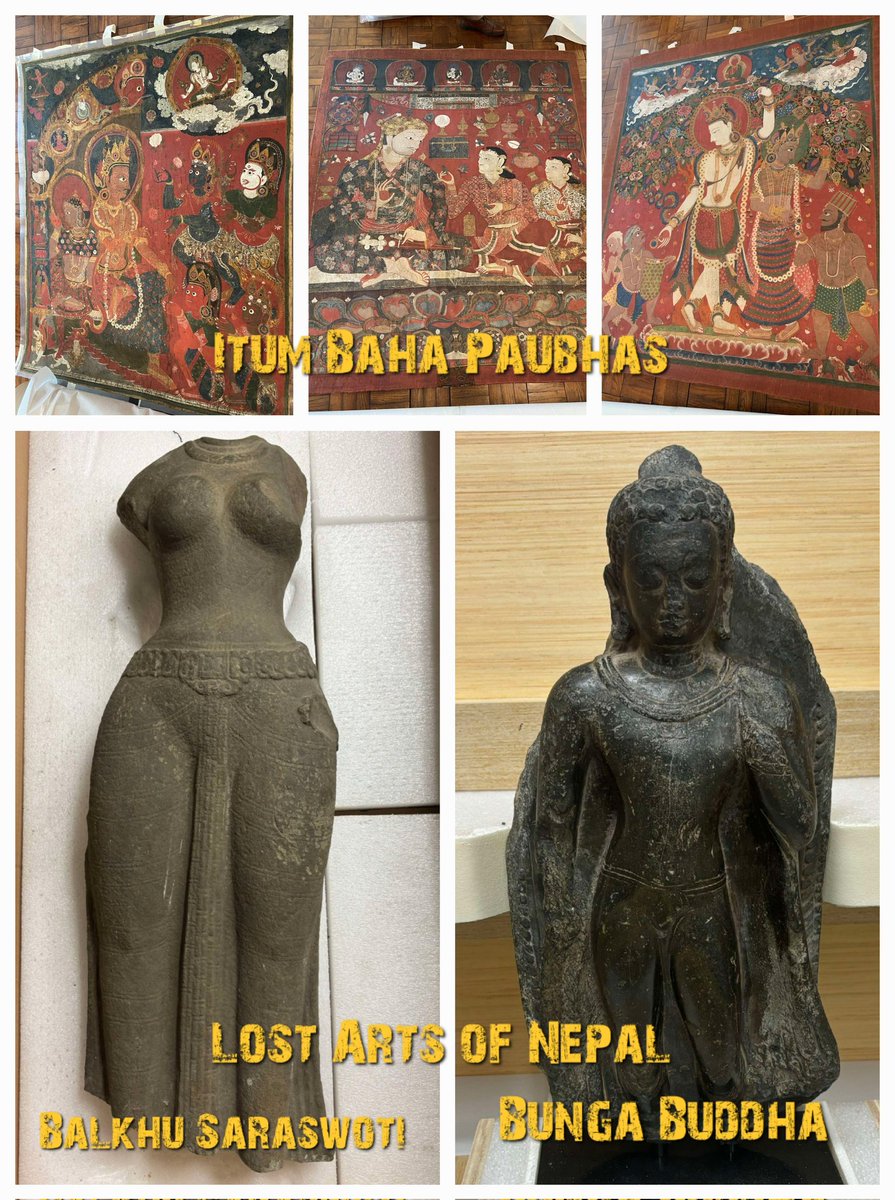 OUR LITTLE EFFORTS ARE GREATLY REWARDED🙏🙏🙏
OUR GODS HAVE RETURNED HOME TO BLESS US, BROUGHT ALONG 15 MORE COMPANIONS.
<a href="/NHRCampaign/">Nepal Heritage Recovery Campaign</a> <a href="/artcrimeprof/">Erin L. Thompson</a> <a href="/poetryinstone/">vj @ poetryinstone 🇮🇳</a> <a href="/DrEmilineSmith/">Emiline Smith</a> @SanjayPIL <a href="/KanakManiDixit/">Kanak Mani Dixit</a> <a href="/r0shanmishra/">Roshan Mishra</a> <a href="/registandiary/">Devendra R Bhattarai</a>