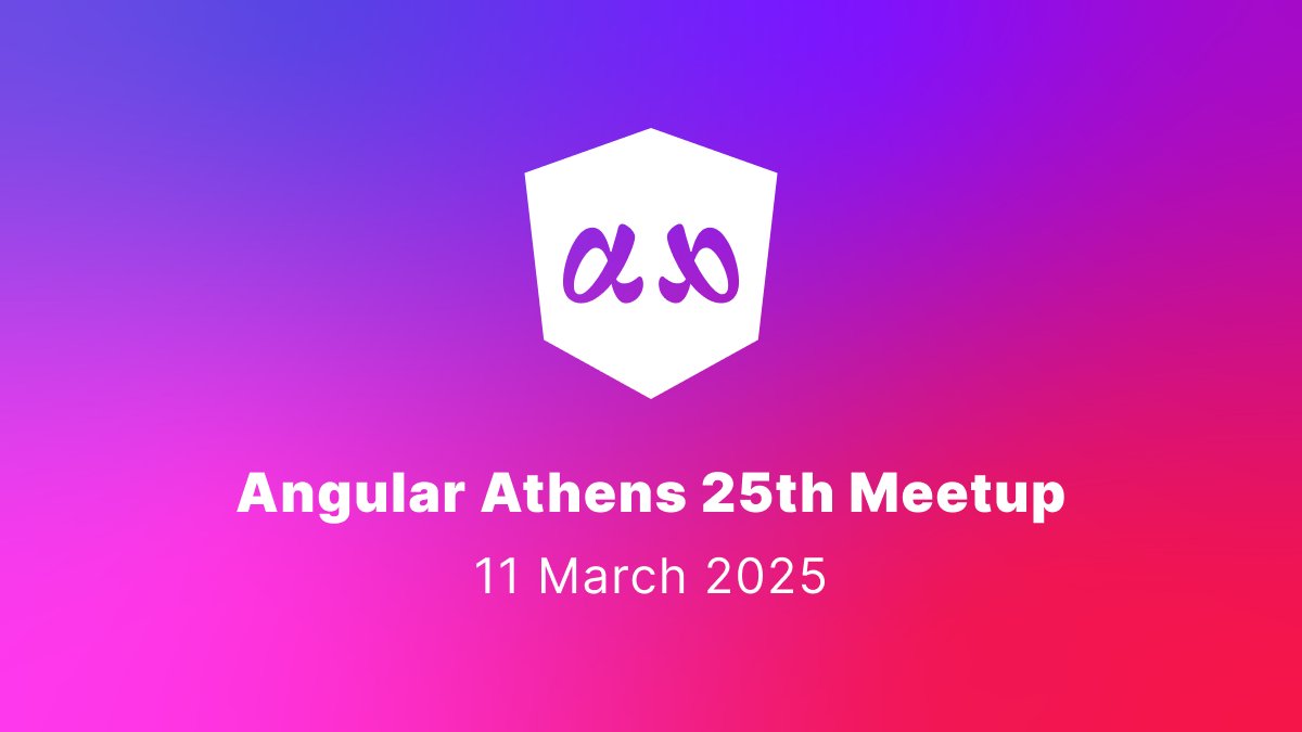 AngularAthens (@athensangular) on Twitter photo 🎉 It's Meetup Day!
Our Meetup will start at 19:00 EET. See you there!
Speakers: Julia Rapczynska & <a href="/prodromouf/">Fanis Prodromou</a>
Gold Sponsor: <a href="/CodeHub_GR/">Code.Hub</a>
🗓️ March 11th, 19:00 EET
📍 <a href="/ImpactHubAthens/">Impact Hub Athens</a>
🔗meetup.com/angular-athens…
#angularathens #meetup #angular 🎉 It's Meetup Day!
Our Meetup will start at 19:00 EET. See you there!
Speakers: Julia Rapczynska & <a href="/prodromouf/">Fanis Prodromou</a>
Gold Sponsor: <a href="/CodeHub_GR/">Code.Hub</a>
🗓️ March 11th, 19:00 EET
📍 <a href="/ImpactHubAthens/">Impact Hub Athens</a>
🔗meetup.com/angular-athens…
#angularathens #meetup #angular