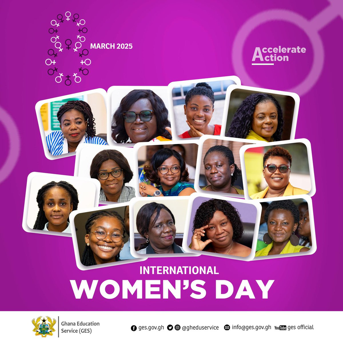 Happy International Women's Day!

At Ghana Education Service , we're committed to accelerating action for women's education, providing opportunities that empower them to pursue their dreams and become leaders in their communities.

#AccelerateAction #IWD2025 #GES