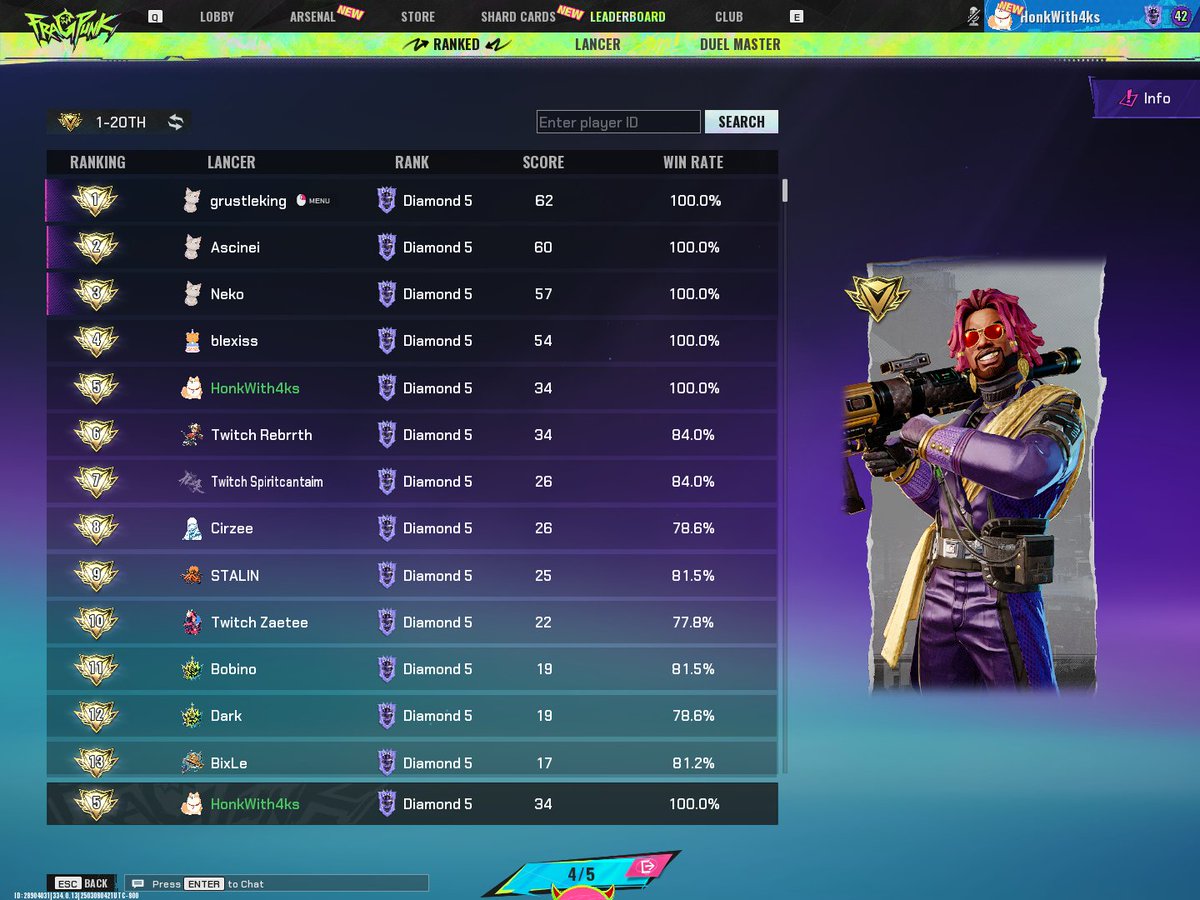 fragpunk five stack unranked to ranks 1,2,3,4,5 in one session LOL