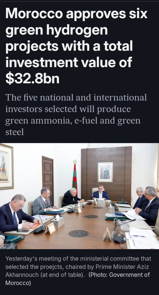 It’s not green hydrogen that’s the opportunity - it’s what products you can make with the molecule. The Moroccan Ministers are pursuing 3 new products with their projects, which unlock significant spinoffs for their economy.