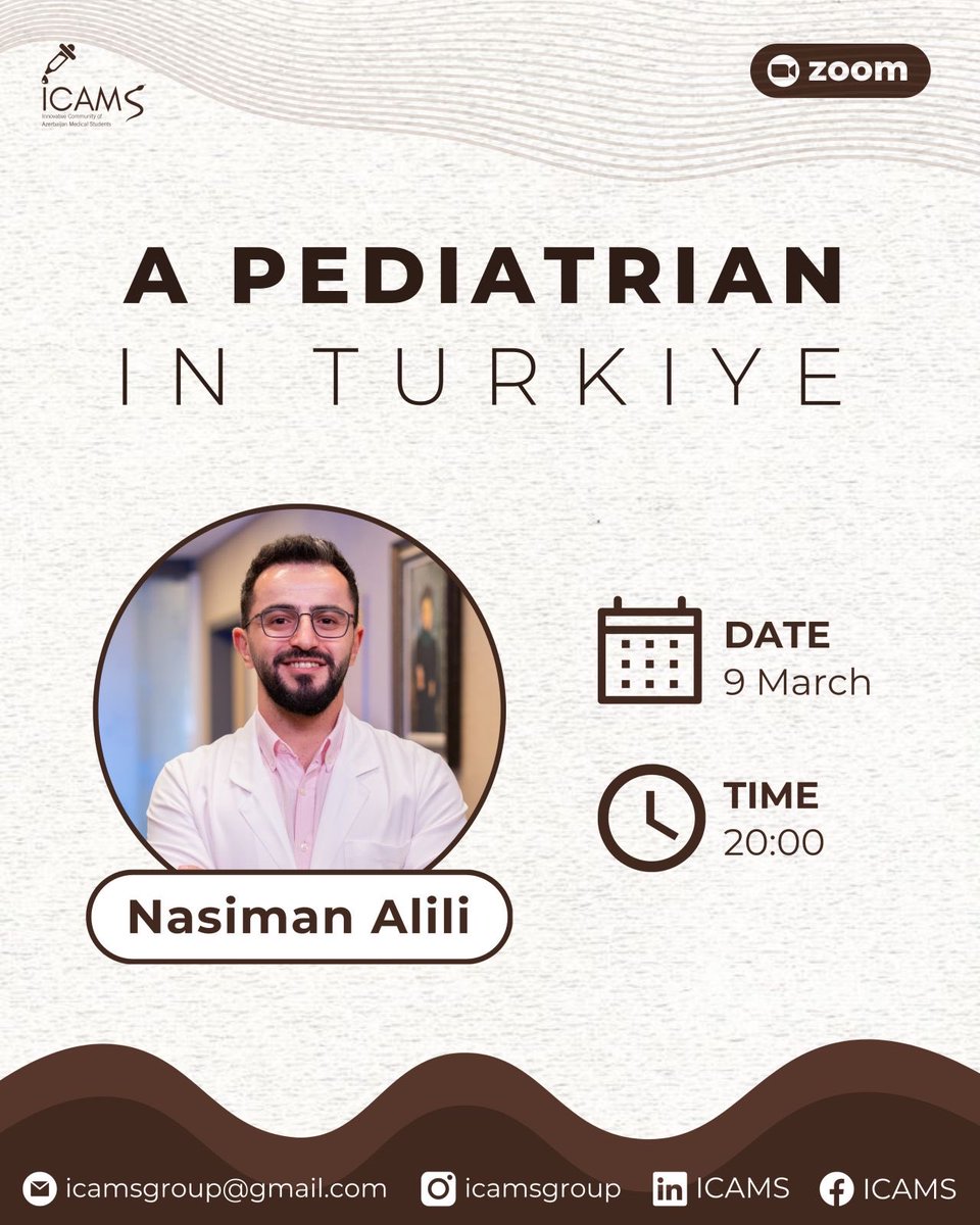 ICAMSgroup's tweet photo. Join us as Dr. Nesiman Alili shares his journey from Hacettepe University to specializing in pediatrics at İzmir Tepecik Training and Research Hospital. Now practicing at Ankara Güven Hospital, he will offer valuable insights into the field. https://t.co/ITcDqoFrqT