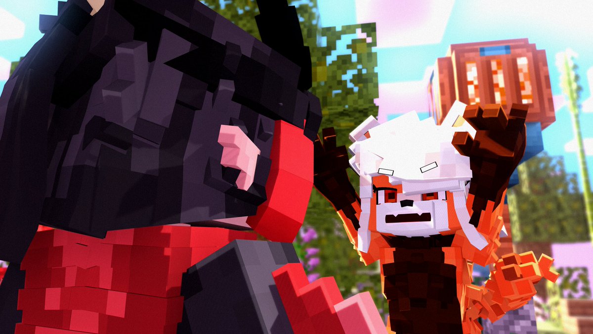 ReddiValentine's tweet image. Did you know when Red Panda's are cornered they stand up making them appear larger. I thought they just wanted a hug

OC owned By: @dragons99990 
#Minecraft #mineimator #furry