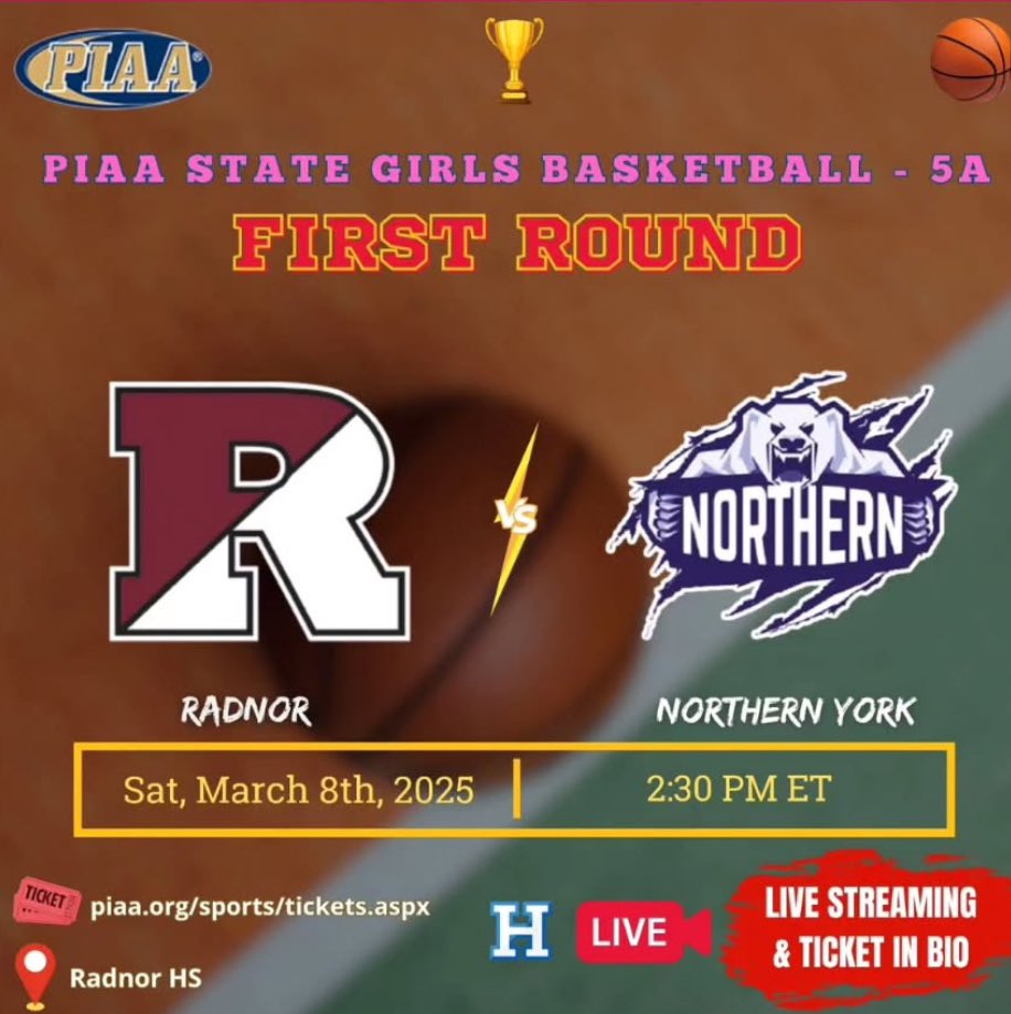 Game Day! 
📍Radnor 2:30 
🆚Northern York 
First Round of States