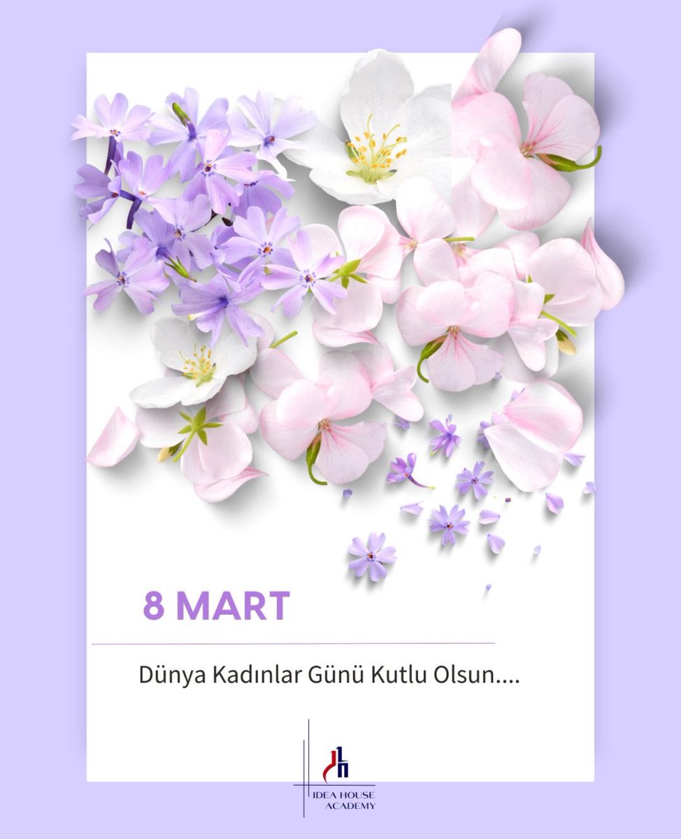 Dünya Kadınlar Günümüz  Kutlu Olsun..
<a href="/IdeaHouse35/">Idea House Academy 5.0</a> 
#8MartDünyaKadınlarGünü 
#8MartDünyaEmekçiKadınlarGünü