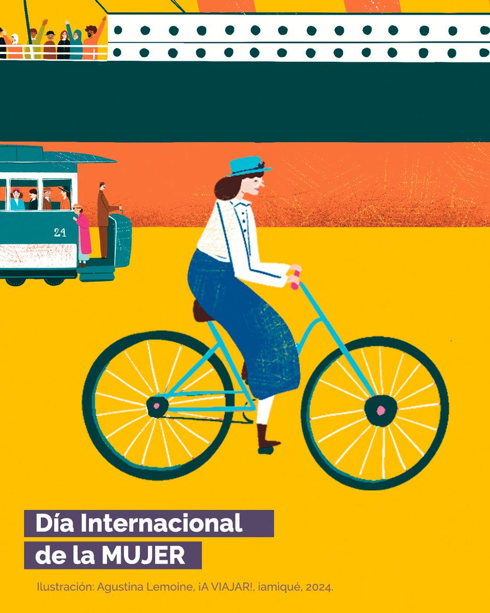 En bici, a pie, en colectivo... como sea que te muevas, sigamos avanzando en la conquista y garantía de los #derechos de mujeres y niñas.
#DíaInternacionalDeLaMujer
💪💜
#8M #8M2025
#NiUnaMenos

(Ilustración: @agustinalemoine, ¡A viajar!, ed. iamiqué 2024)