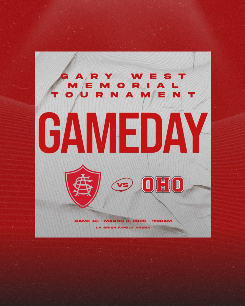 Game 16 of #GaryWestMemorialTournament has <a href="/SACu18aaa/">St. Andrew’s College U18 AAA Hockey</a> taking on <a href="/OHGOntario/">Okanagan Hockey Ontario</a> at La Brier Family Arena. 
Watch: youtube.com/watch?v=MYJxUd…