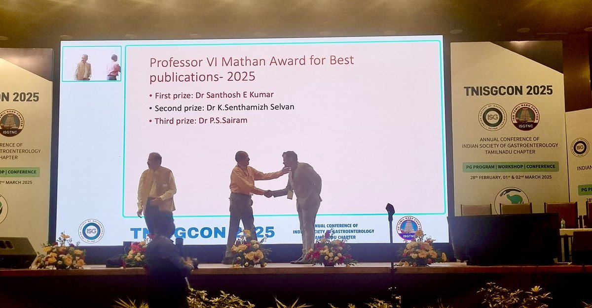 Santhosh E Kumar (@drsanthoshe) on Twitter photo I would like to thank TNISG and my mentors at <a href="/cmcvelloreoff/">CMC Vellore</a> <a href="/OffCMCVellore/">CMC Vellore (Official)</a> for the award. Humbled and honored🙏🏻 I would like to thank TNISG and my mentors at <a href="/cmcvelloreoff/">CMC Vellore</a> <a href="/OffCMCVellore/">CMC Vellore (Official)</a> for the award. Humbled and honored🙏🏻