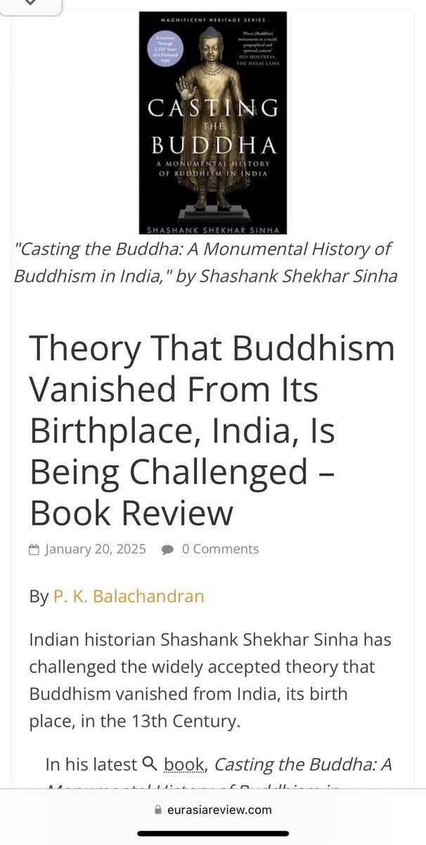 Newspaper reviews of Casting the Buddha—Eurasia Review, Deccan Herald and Business Standard #Buddha #Buddhism #UNESCO #monument #worldheritagesite #stupa #vihara #tourism #Heritage