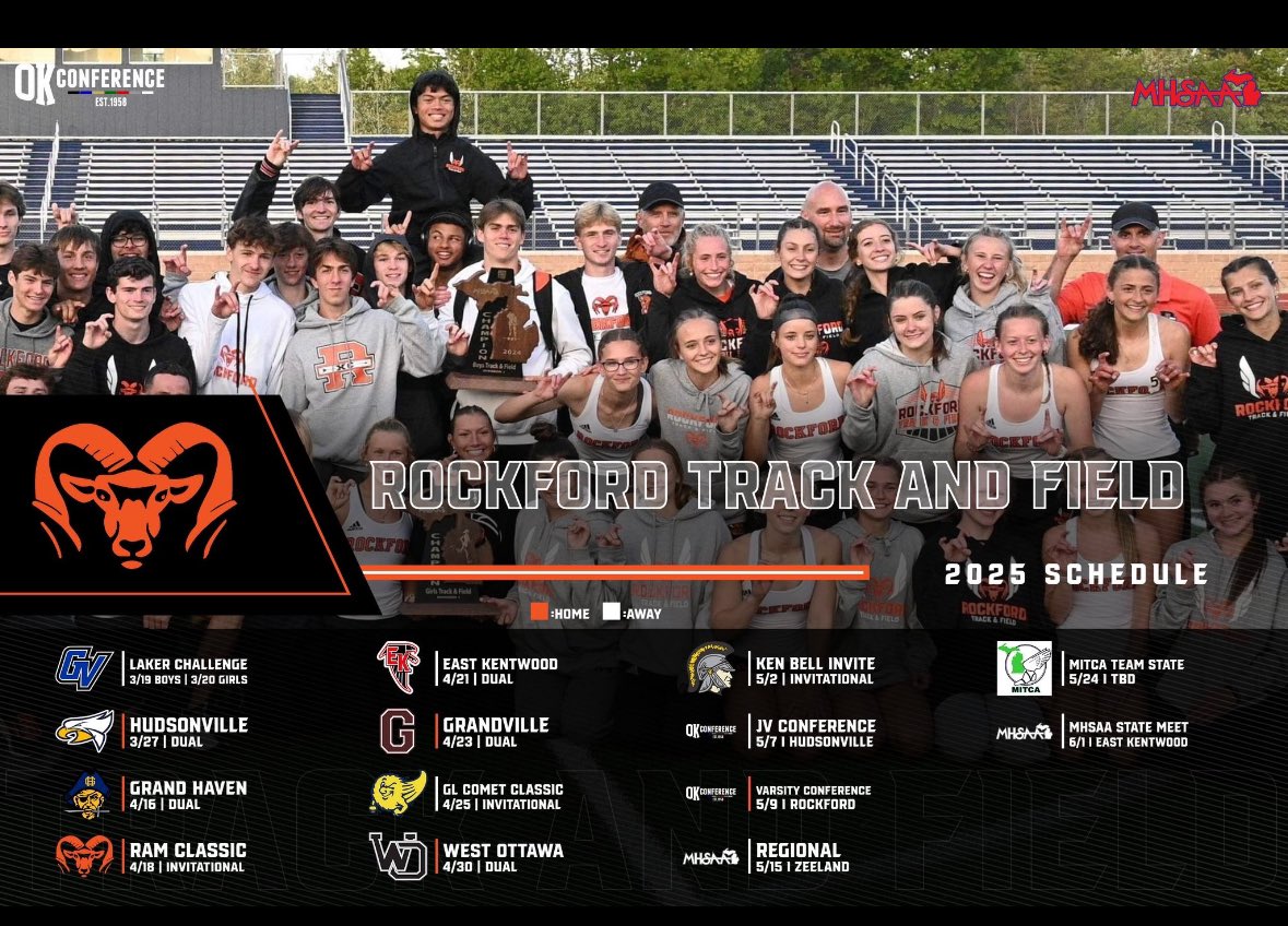 Rockford Rams Track &amp; Field 2025…Looking forward to coaching these guys! #GoRams