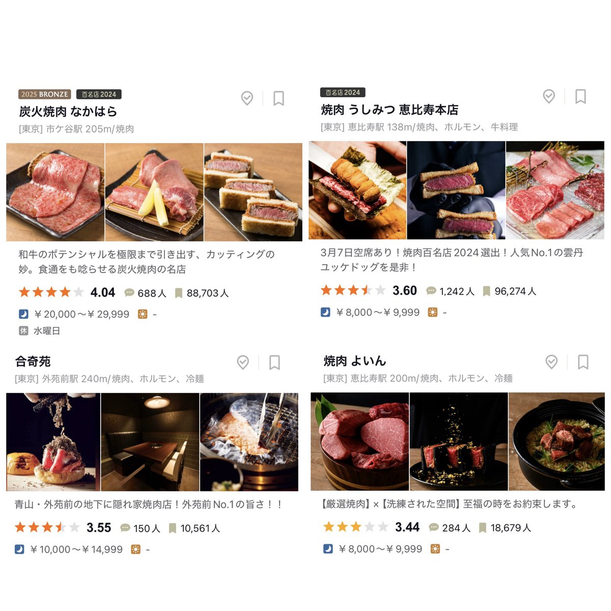 yu168ra's tweet photo. 外食大好き女のお気に入り都内焼肉店8選🎶お誕生日祝いにもぴったりだし味も雰囲気も最高…🥩🤍 https://t.co/dQvSvHqa9v