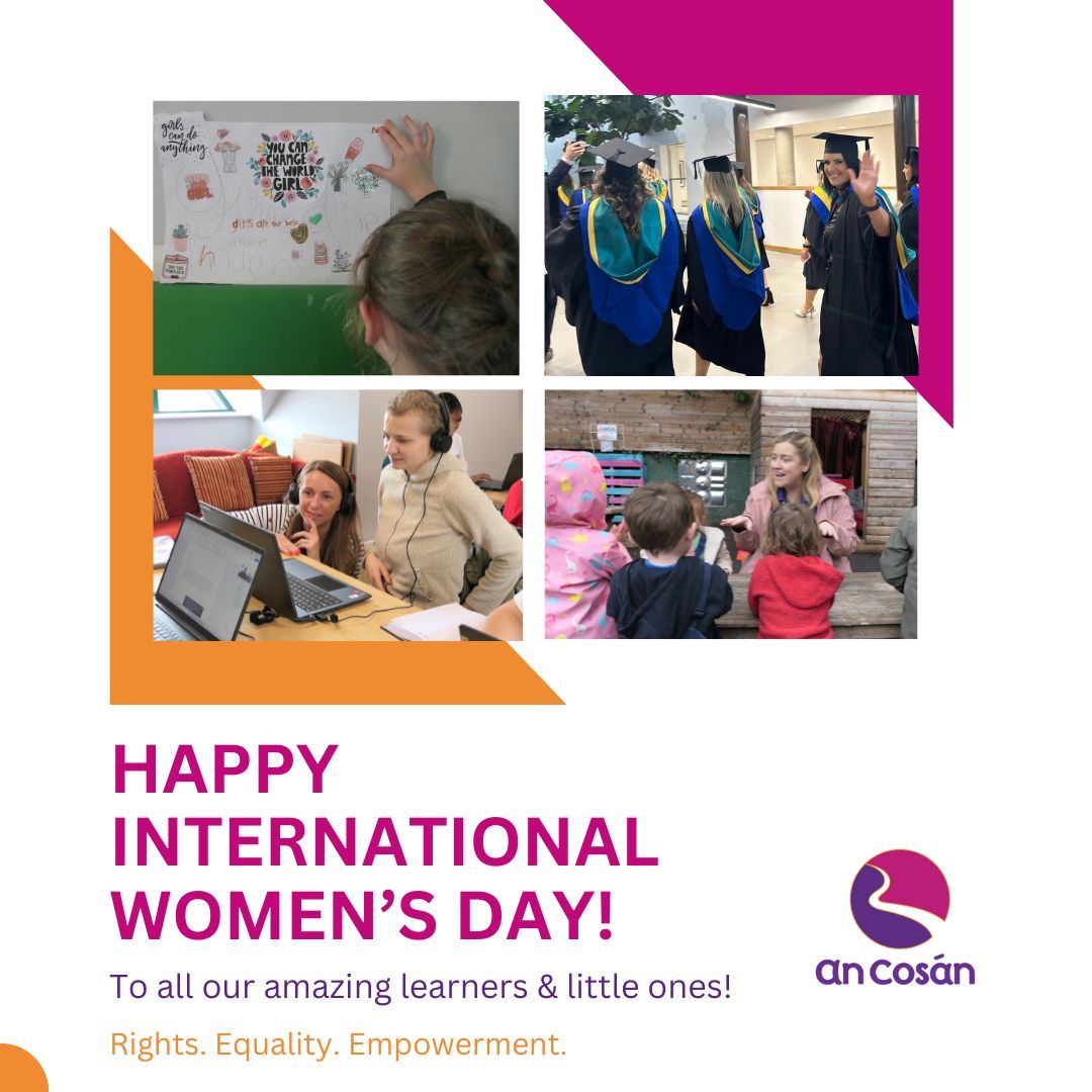 Happy #InternationalWomensDay to all our learners, little ones and supporters! This year the UN chosen the theme  - For ALL women and girls: #Rights #Equality #Empowerment 

These words speak to the heart of An Cosán’s mission as we work towards a world where everyone can access
