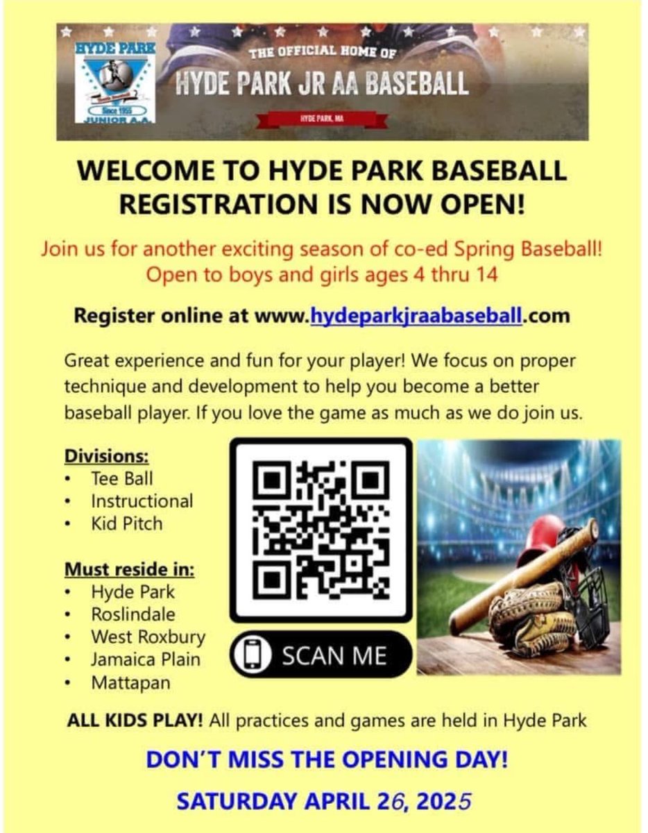 Rob Consalvo (@robconsalvo) on Twitter photo Hyde Park Youth Baseball Registration!! Hyde Park Youth Baseball Registration!!