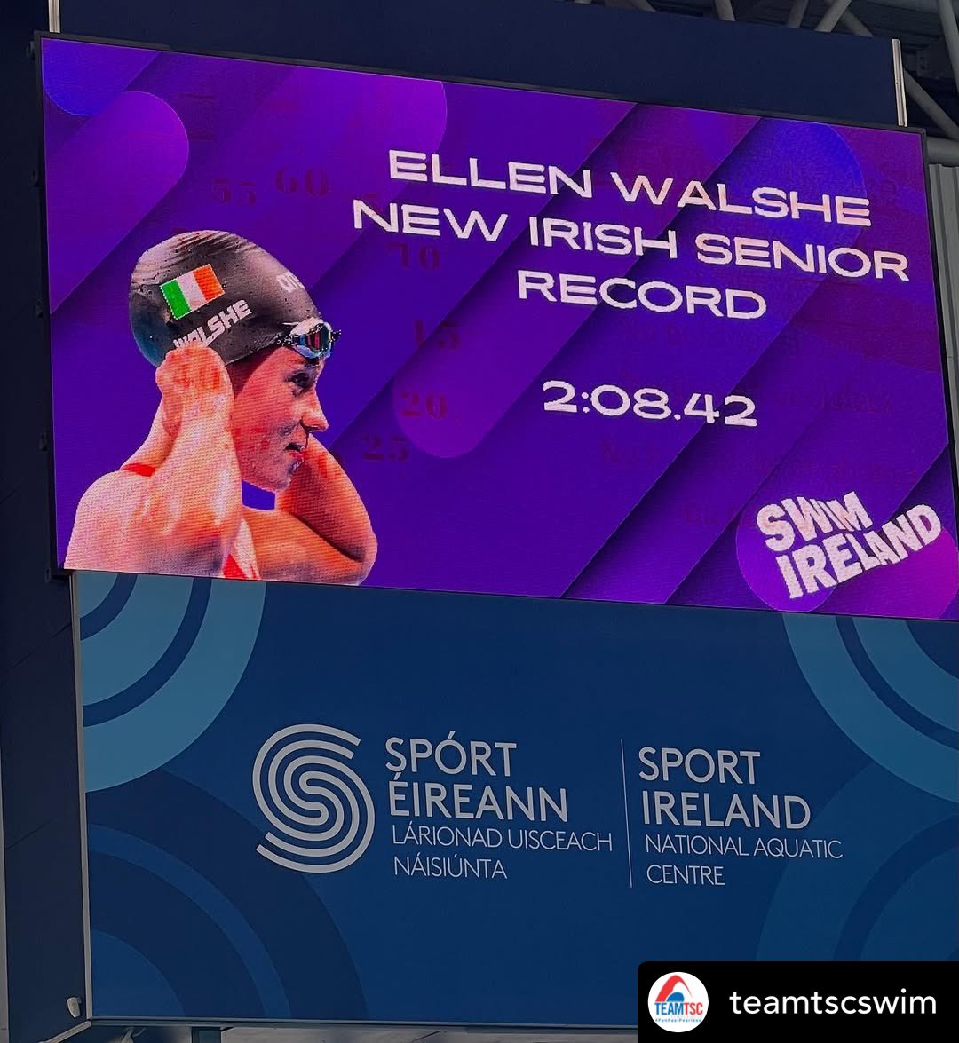teamtsccoach's tweet image. ❤️💙
2:09.91 - 1996
2:08.42 - 2025

There’s a Swim....
Moving things forward again as @walsheellen sets another NEW IRISH SENIOR Record in the 200BF this morning at the @swimleinster Aspiring Champions Meet.

#FunFastFearless #gamechanger #recordbreaker