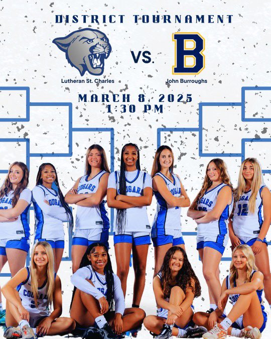 GAMEDAY!! District tournament continues as the Cougars take on John Burroughs. Tip off 1:30pm at Incarnate Word.