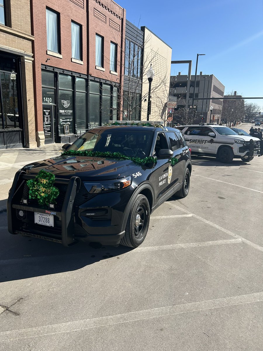 CSB is excited to represent <a href="/lavistapolice/">La Vista Police</a> in the St Patrick’s Day parade in downtown Omaha 

<a href="/OfcNadgwick/">Ofc Stuart Nadgwick</a>