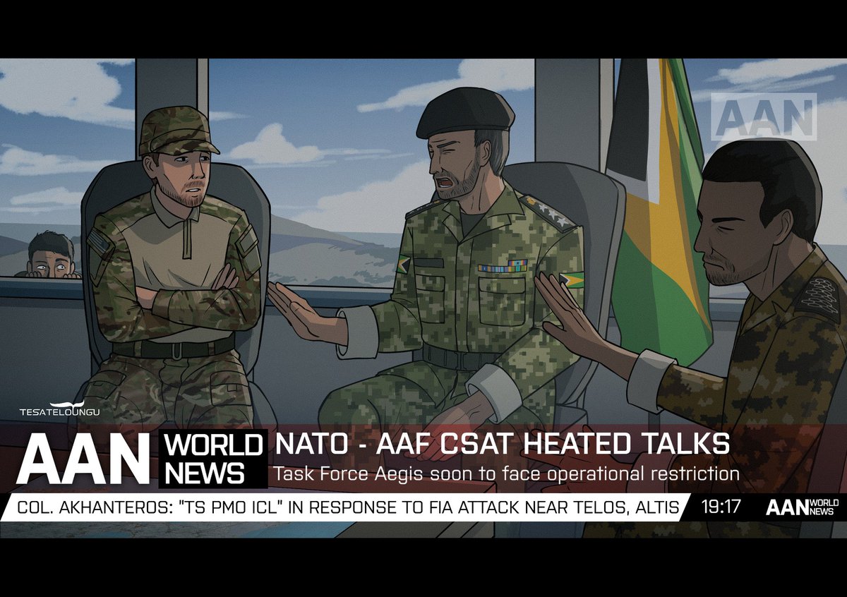 A redraw of that famous Zelensky Trump Vance pic but it's #arma3 

#arma #AAF #NATO #CSAT #arma3artwork