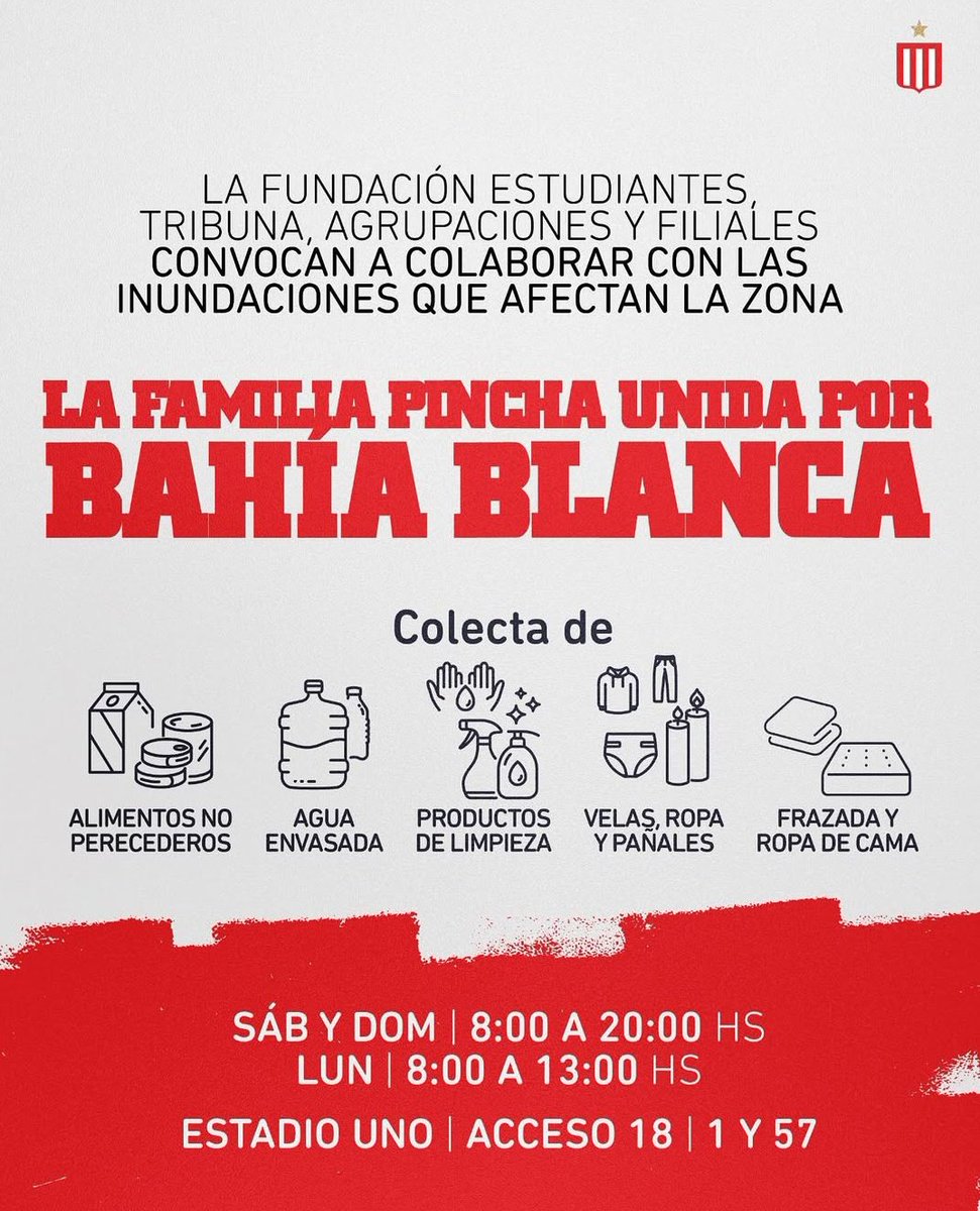 Quienes deseen colaborar con las familias bahienses damnificadas por el temporal puede hacerlo utilizando el alias informado por el municipio en el post citado.

Asimismo, el pincha y el lobo informaron que reciben donaciones.

Difundir también es ayudar.