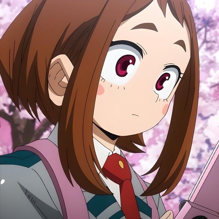 pink eyes uravity ochako uraraka