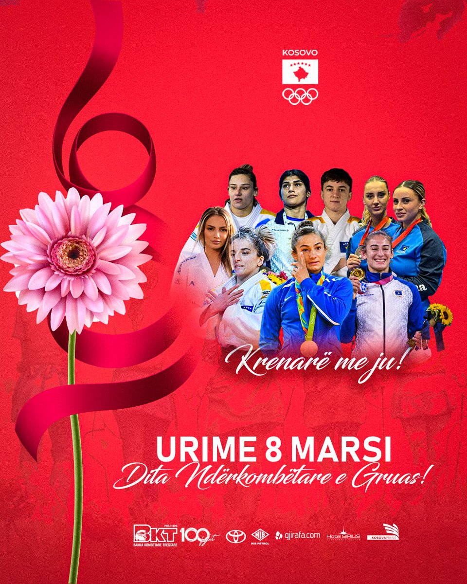 Today, we celebrate the incredible women who represent Kosovo in sports—the athletes who inspire us with their passion, strength, and determination. 🏅🇽🇰

The Kosovo Olympic Committee is proud of you today and every day!

#InternationalWomensDay #womensday #IWD2025