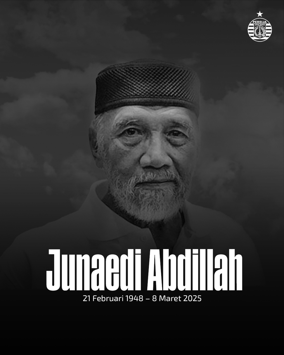 Persija_Jkt's tweet image. Keluarga besar Persija turut berduka atas berpulangnya salah satu legenda sepak bola Persija dan Indonesia, Junaedi Abdillah. Mari kita kirimkan doa terbaik untuk almarhum dan semoga keluarga yang ditinggalkan senantiasa diberikan ketabahan 🥀

#Persija