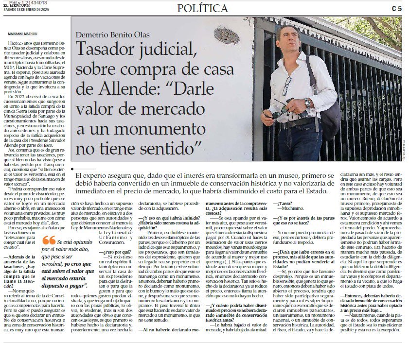 jgalemparte's tweet photo. La venta de la casa del ex Presidente Allende por su familia (dos personas con prohibición constitucional de por medio) debe ser investigada. No se sabe cómo se tasó el inmueble, cuáles fueron las metodologías, por qué no se declaró monumento y después por qué volvía en comodato? https://t.co/0Qq8GOHO62