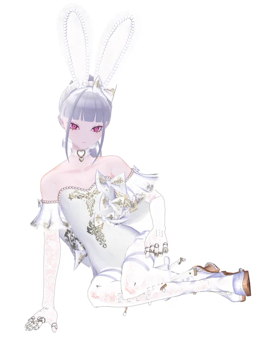 #brochiManac_3D 新バニー衣装細いウエストをさらにキュッとできるシェイプキーがついています◎(アバター素体のwaistシェイプキーも絞っていただく必要があります)#tekona0STUDIO 