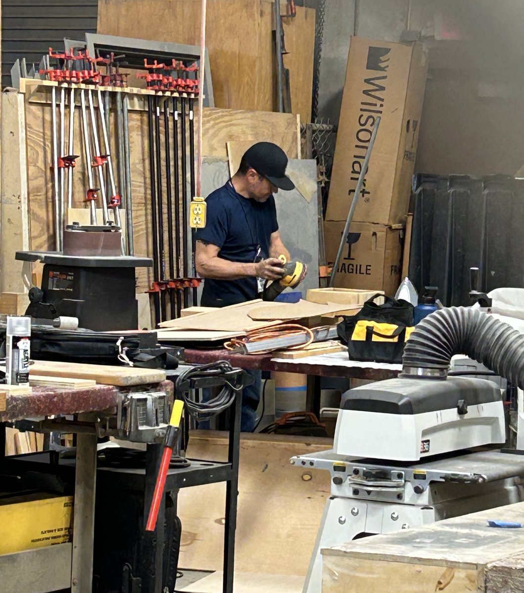 Our #nisdmaintenance carpenter in action. 
From designing and hand crafting bookcases to classroom cubicles this team takes pride in their craft. 

#teamnorthside #northsideisd