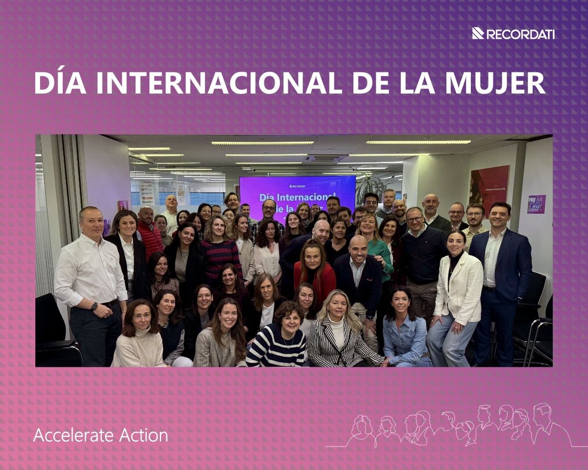 En Recordati, acelerar la igualdad no es solo un lema, es un compromiso real.
Por eso:
👩‍🔬 Colaboramos con  Mujeres en Farma
📢 Nos adherimos a la Carta de Diversidad
🤝 Creamos espacios diversos e inclusivos
#AccelerateAction #DíaDeLaMujer #SomosRecordati