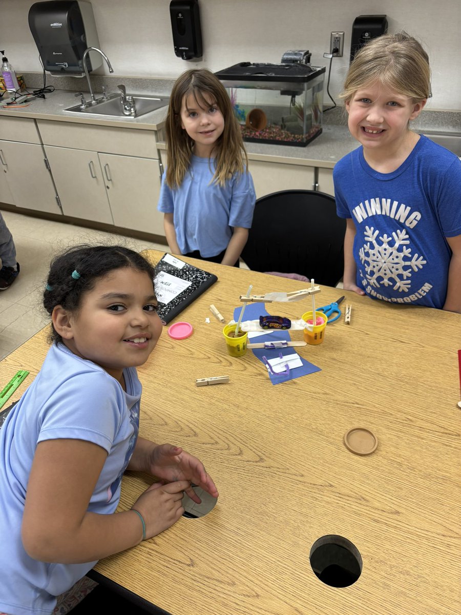 Our first grade engineers, inspired by Emily Roebling and the Brooklyn Bridge, are building, measuring and being great teammates! #WomensHistoryMonth