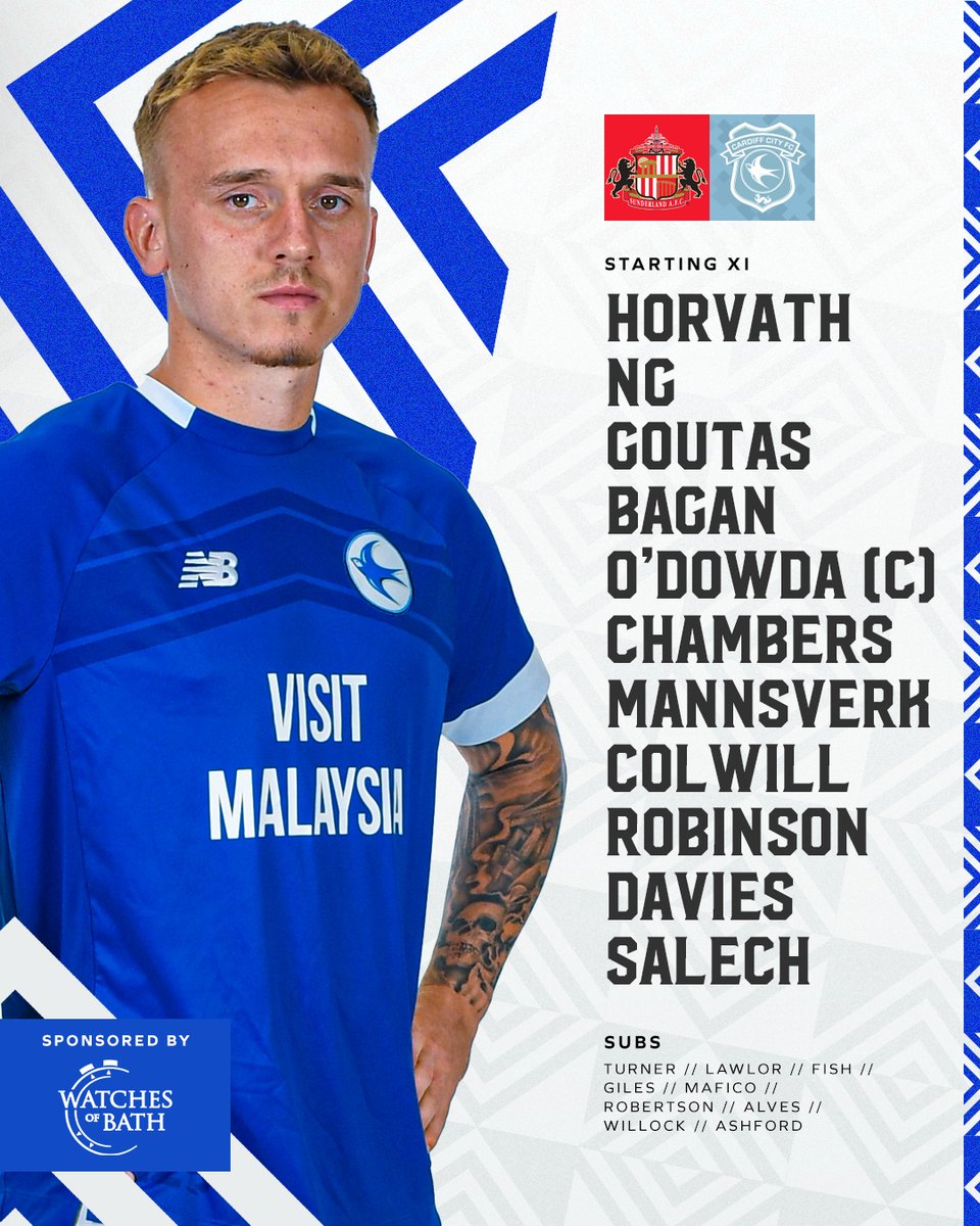 CardiffCityFC's tweet image. 🔢

Three changes to the #Bluebirds XI - including a first start of the campaign for Isaak! 💙

#CityAsOne