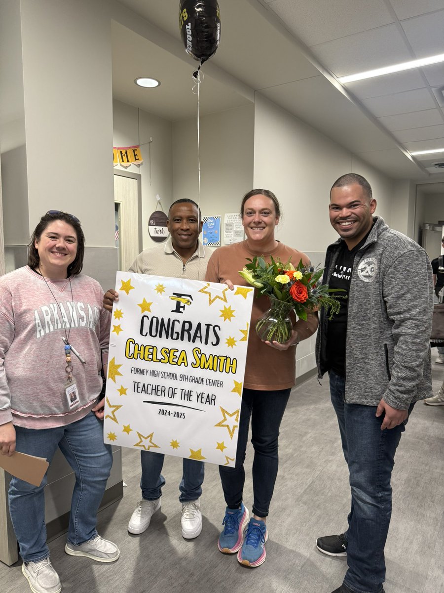 Huge Congratulations to my Wife on being named Teacher of the Year at The Forney High School 9th Grade Center!!!
Could not be more proud of all the hard work she puts in on a daily basis!