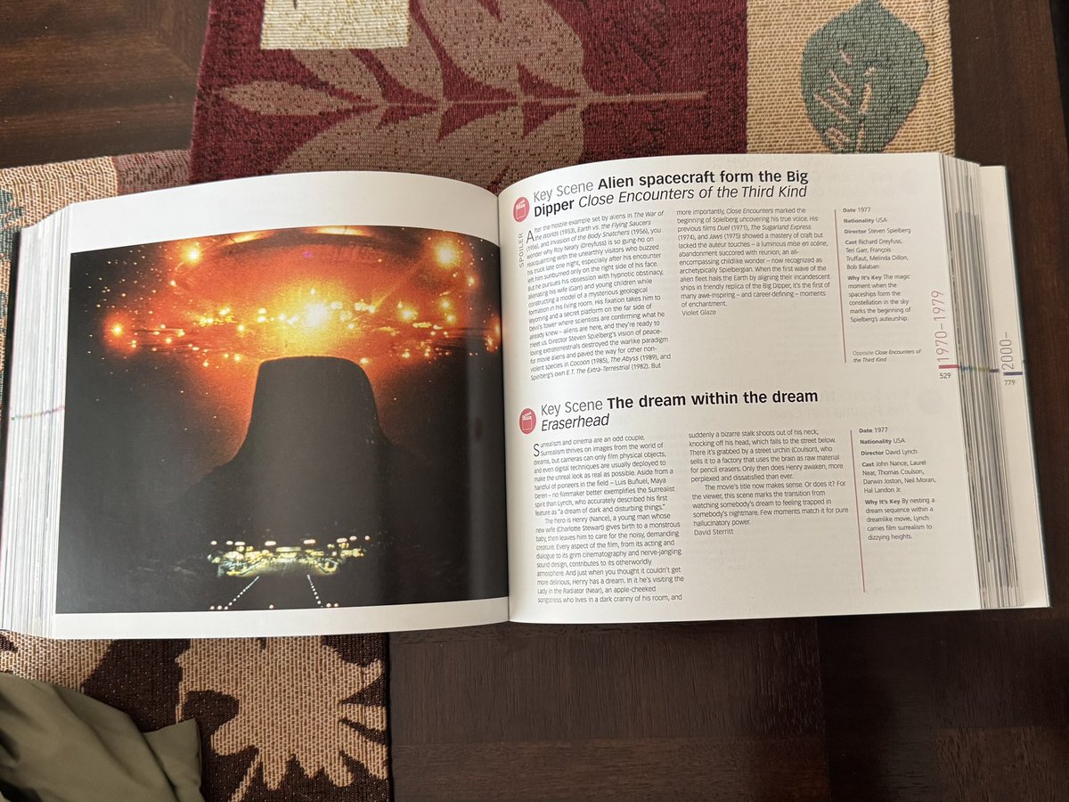 OurCE3K's tweet image. Spotted Close Encounters of the Third Kind in the Defining Moments in Movies book!