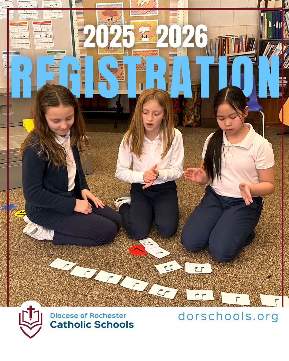 ROCCathSchools's tweet image. 📚✨ Enroll Today! ✨📚

Give your child the gift of faith, learning, and community! Registration is now open for the 2025-26 school year—secure your spot today! 💙⛪📖

#NowEnrolling #CatholicEducation #FaithKnowledgeService #RochesterCatholicSchools