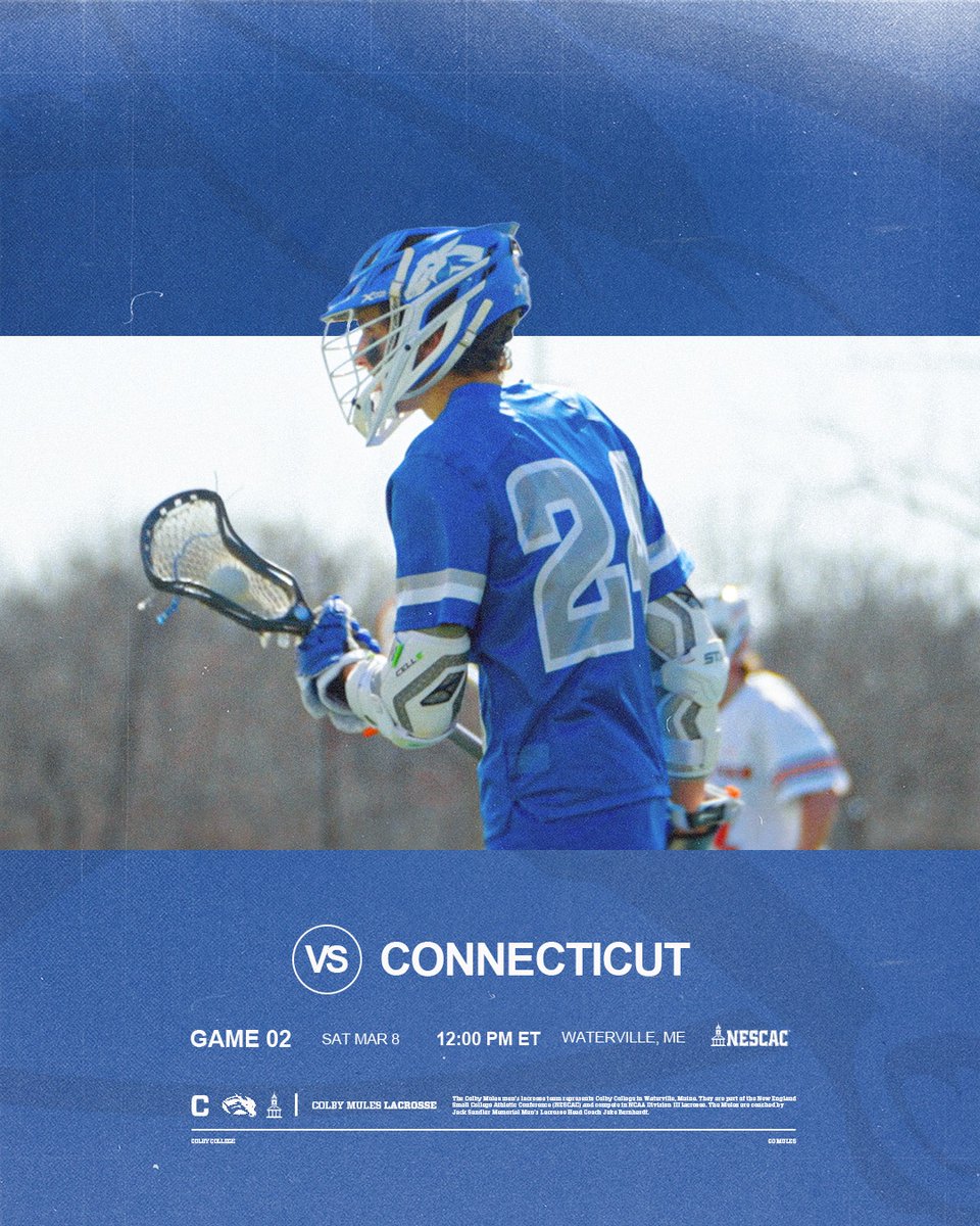 GAMEDAY

Home opener for the Mules as they host Connecticut College at noon! Come support or watch on the NESCAC app!

#RollMules