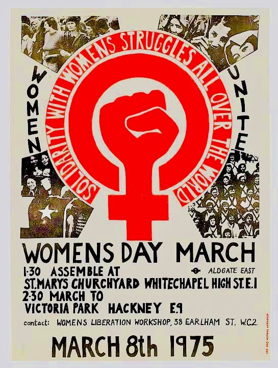 Happy International Women’s Day! Here’s a poster of what must have been a fantastic event that took place on International Women’s Day 1975 (which was also a Saturday, and the day I was born!).
