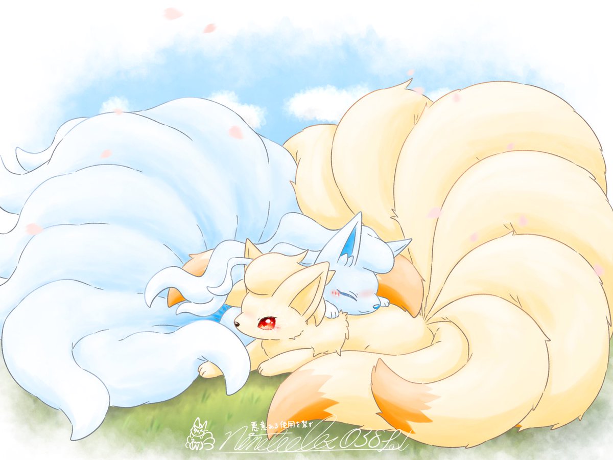 Ninetales038Fox's tweet photo. キュウコンさん🦊❄️🔥 https://t.co/mLZuq84itH