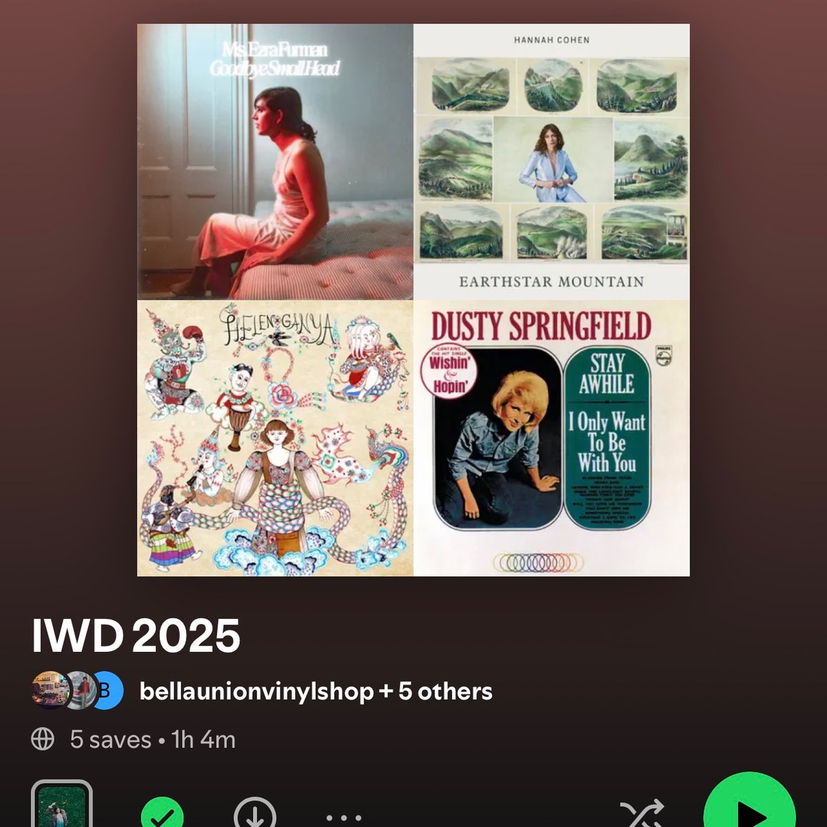 BellaUnionVinyl's tweet image. As a record shop with a completely female-led team, we know how important it is to celebrate women all year round! We’ve made a playlist for you all to add songs by women you love to celebrate International Women’s Day! Check it out here - open.spotify.com/playlist/2gUo9… 🫶
