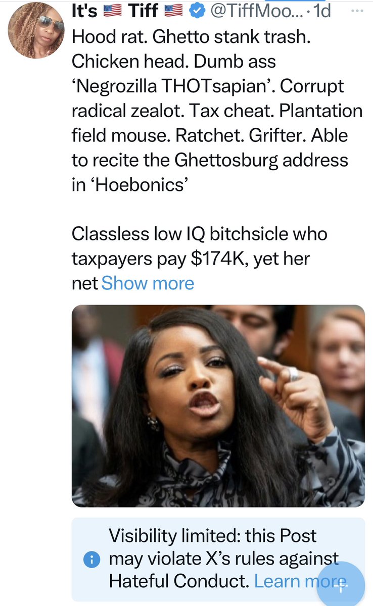 TiffMoodNukes's tweet image. Jasmine Crockett reported my post. Forced to remove.
Truth hurts 😂😂😂😂