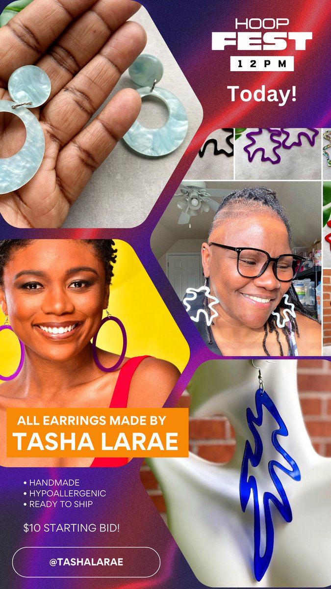 madebytashalarae (@madebytashalar1) on Twitter photo Join me today 12 noon EST on Whatnot for Hoop Fest!! All earrings will start at a $10 bid plus 3 mystery boxes 🎁
To join whatnot (& get $15 credit to shop with me 😃) click here: whatnot.com/invite/tashala… 
To join the show, click here: whatnot.com/live/3494de33-… Join me today 12 noon EST on Whatnot for Hoop Fest!! All earrings will start at a $10 bid plus 3 mystery boxes 🎁
To join whatnot (& get $15 credit to shop with me 😃) click here: whatnot.com/invite/tashala… 
To join the show, click here: whatnot.com/live/3494de33-…